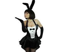 Yummy Bee - Lapine Bunny Girl Lapin Costume Femme Adulte Déguisement Hôtesse de Soirée Grande Taille 34-46 (40)