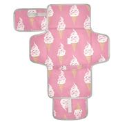 Yummy Ice Cream Peach Matelas à langer réutilisable avec poche en tissu Matelas à langer de voyage pour fille et garçon cambiador de pa?ales para Bebes