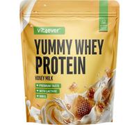 Yummy Whey Protéines de Lactosérum - Poudre 908 g - Lait Miel - Jusqu’à 22g de Protéines par Portion - Pour Développement & Maintien Musculaire - Premium Shake avec Lactase