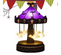 Yumneo Décoration d'Halloween fantôme, fantôme effrayant pour chambre à coucher, carrousel lumineux - Décoration de bureau d'horreur - Accessoires de maison étranges pour intérieur ou extérieur