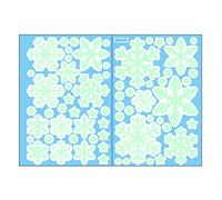 Yumoo Autocollants de fenêtre phosphorescents en forme de flocon de neige, autocollants de Noël lumineux en PVC, sûrs, imperméables, pour enfants, affichage de fenêtre de Noël, décoration d'intérieur,