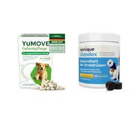 YuMOVE Arthrose Chien 5-8 Ans - 120 Comprimés - 150mg par Comprimé Brevet en Instance ActivEase Moule Verte Chien + Vetnique Glandex pour Chien - 120 bouchées à mâcher Santé des Glandes anales