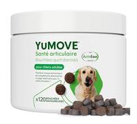 YuMOVE Arthrose Chien pour Chiens Adultes 5 à 7 Ans - 120 Bouchées - Formule Avancée avec 150mg de Complexe ActivEase par Bouchée - Moule Verte, Oméga-3, Glucosamine Quotidienne Soutien Articulation