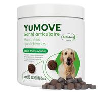 YuMOVE Arthrose Chien pour Chiens Adultes 5 à 7 Ans - 60 Bouchées - Formule Avancée avec 150mg de Complexe ActivEase par Bouchée - Moule Verte, Oméga-3, Glucosamine Quotidienne Soutien Articulation