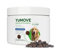 Yumove Arthrose Chien Senior 8+ - 120 Bouchées, ActivEase Mobilité Fluide | Brevet en Instance, Moule Verte 150 mg, Huile de Poisson, Toutes Races, Étayé par la Science, Recommandé par les Vétérinaires