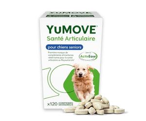 YuMOVE Arthrose Chien Senior 8+ Ans - 120 Comprimés - 170mg par Comprimé Brevet en Instance ActivEase Moule Verte Chien - Glucosamine Chondroïtine Chien pour Mobilité - Complément Articulation Senior