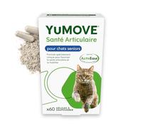 YuMOVE Articulation Chat 8 Ans et Plus - 60 Gélules à Saupoudrer - 100mg par Gélule Brevet en Instance ActivEase Moule Verte Chat - Glucosamine Chondroïtine & Huile de Poisson pour Chats Âgés
