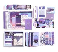 YumSur Scrapbook Lot de scrapbooking en papier esthétique avec grille A6 pour cahier, scrapbooking, autocollants, papier d'écriture décoratif, cadeau pour fille et femme