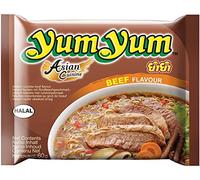 Yumyum Nouilles Instantanées au Boeuf, Soupe de Nouille saveur Bœuf 60g (Carton de 60 sachets)