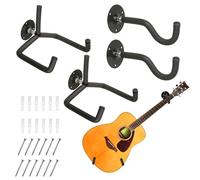 Yumzeco TTCR-II 2Pcs Support mural de guitare horizontal, Crochets Pied Classique Acoustique Murale Support, Support Guitare en Métal porte mural accroche pour Banjo