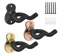 Yumzeco TTCR-II 3 Packs Guitare Support Mural Montage Mural Guitare Cintres Muraux Support pour Ukulélé Acoustique Électrique Classique Basse Guitaren Mandolines Violon Crochets Muraux