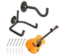 Yumzeco TTCR-II Support mural de guitare horizontal, Crochets Pied guitare Classique Acoustique Murale Support, Support Guitaren en Métal porte guitaren mural accroche pour Banjo Mandoline