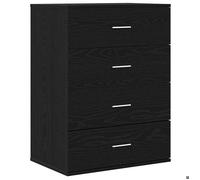 YUN@Buffet Bas, Bahut, Armoire, Commode, Sidebord, avec tiroir Chêne Noir 60 x 39 x 80 cm - bois d'ingénierie @982@