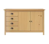 YUN@Buffet Bas, Bahut, Armoire, Commode, Sidebord, Hill Marron miel 130x40x80 cm, Bois de pin solide @2575@