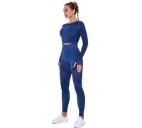Yunafit Cleo Legging de compression pour femme pour le sport, la gym - Taille haute Booty Scrunch Butt Yoga Pantalon Noir, bleu roi, M