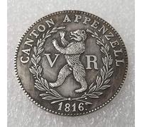 YunBest 1816 Lot de 4 pièces de Monnaie Anciennes en Argent Suisse - Ancienne pièce de Monnaie Suisse - Brillant Non circulé/à Collectionner État BestShop