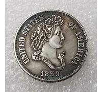 YunBest 1859 Pièce de Monnaie 50 Cents Ancienne Liberty - Grande pièce commémorative américaine - Pièce de Monnaie Ancienne - USA Ancienne pièce de Monnaie américaine - État Non circulé BestShop