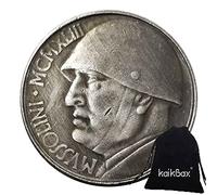 YunBest Best Italy Silver Dollar - Pièce commémorative ancienne Italie 1943 - Collection de pièces de monnaie italienne ancienne - Dollar italien ancien original pré Morgan Dollar BestShop