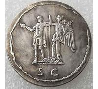 YunBest Pièce de Monnaie Romaine Ancienne - Best Old Coin Collecting - Philosophe - Pièce de Monnaie de l'empire Romain - Vieilles pièces de Monnaie plaquées Argent BestShop