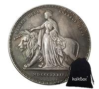 YunBest United Kingdom Old Coins - Pièce de Monnaie Britannique Ancienne en Argent - 1839 Queen Victoria - État Non circulé BestShop