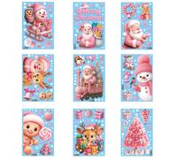 YunBey Stickers de fenêtre de Noël rose - Stickers décoratifs Père Noël, bonhomme de neige, renne, Stickers muraux pour ambiance festive, adaptés à la décoration de maison, magasin, fête, Auto-adhésif