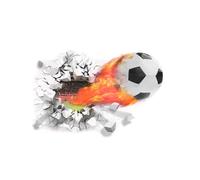 YunBey Stickers Muraux Football Deco Chambre Ado, 3D Autocollant Mural Football Sport Poster pour Salon Chambre Garçon Couloir Crèche Mural Decoration