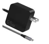 Yuncaiiz Adaptateur secteur USB-C 65W avec charge rapide PD compatible avec MacBook Pro, Dell XPS, Lenovo ThinkPad, HP, chargeur mural compact pour ordinateurs portables, smartphones et