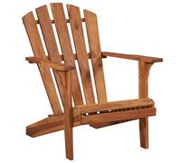 YunCangg Adirondack Chaise de jardin en bois d'acacia massif avec accoudoirs et dossier, résistante aux intempéries, pliable et empilable, idéale comme chaise de balcon, chaise de terrasse, chaise de