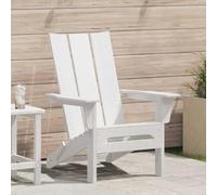 YunCangg Adirondack Chaise pliante blanche en polyéthylène haute densité 80,5 x 74,5 x 92 cm avec accoudoirs et dossier, résistante aux intempéries et empilable pour jardin, terrasse, balcon et