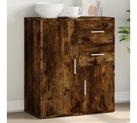 YunCangg Buffet en bois de chêne fumé 60 x 31 x 70 cm - Meuble de rangement stable et résistant à l'humidité