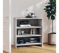 YunCangg Buffet en bois gris béton 70 x 40,5 x 75 cm avec 3 étagères, buffet de cuisine et armoire de salon, rangement de cuisine, solution de rangement pratique, surface robuste pour la décoration