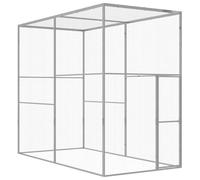 YunCangg Cage pour chat en acier galvanisé 3 x 1,5 x 2,5 m avec porte et enclos en treillis, cage pour petits animaux pour lapins, cochons d'Inde, hamster, souris, rats, degus, parcours libre et