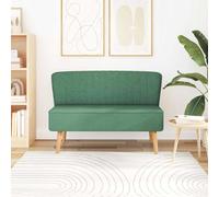 YunCangg Canapé 2 places en tissu 117 x 55,5 x 77 cm, vert, design moderne, résistant, structure en bois, rembourrage confortable, montage facile