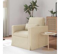 YunCangg Canapé modulaire, crème, 78 x 78 x 80 cm, tissu, cadre en métal, design ergonomique, rembourrage d'assise confortable pour le salon, durable