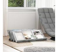YunCangg Étagère à revues béton gris en bois 90 x 53 x 28,5 cm avec 3 étagères pour salon, bureau, couloir, porte-revues polyvalent et étagère pour un rangement élégant