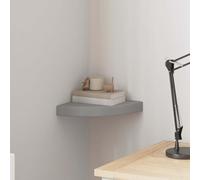 YunCangg Étagère d'angle coulissante - Gris - 25 x 25 x 3,8 cm - Étagère murale moderne en MDF nid d'abeille pour salon, chambre à coucher et bureau - Charge maximale : 5 kg
