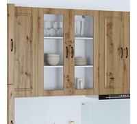 YunCangg Kalmar - Armoire de cuisine en chêne artisanal - 80 x 31 x 100 cm - Matériau du bois - Espace de rangement spacieux - Cuisine moderne - Facile d'entretien