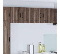 YunCangg Lot de 2 armoires murales de cuisine, aspect chêne marron, 60 x 31 x 40 cm, en matériau dérivé du bois, armoires suspendues pour cuisine, garde-manger, rangement durable