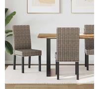 YunCangg Lot de 2 chaises de salle à manger en rotin et bois massif d'acajou - Dossier ergonomique - Cadre en bois solide - Assise confortable - Idéal pour la cuisine, le salon - Design moderne