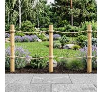 YunCangg Lot de 5 poteaux de clôture en pin massif imprégné vert 8 x 60 cm pour clôture de jardin, clôture brise-vue, clôture en treillis et aménagement de terrain avec fixation stable et facile