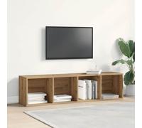 YunCangg Meuble TV, chêne artisanal, 120 x 34 x 37 cm, matériau en bois, support TV robuste pour salon, centre de divertissement moderne avec espace de rangement