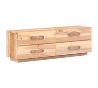 YunCangg Meuble TV en bois massif recyclé, 120 x 30 x 40 cm, avec 4 tiroirs, meuble bas rustique pour salon, buffet unique en bois recyclé