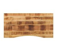 YunCangg Plateau de bureau avec découpe en bois de manguier massif 140 x 60 x 2,5 cm, plateau de table robuste pour bureau et salle à manger, grain de bois naturel, polyvalent, facile à nettoyer