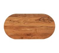 YunCangg Plateau de table ovale 80 x 40 x 3,8 cm en bois massif d'acacia non traité pour table à manger, salon, projet de meubles, durable, robuste, polyvalent, grain naturel