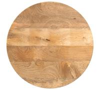 YunCangg Plateau de table rond Ø 60 x 3,8 cm en bois de manguier massif avec finition naturelle, polyvalent pour table de salon, table basse, meubles d'appartement, design rustique, nettoyage facile