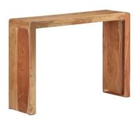 YunCangg Table console en bois d'acacia massif - 110 x 30 x 76 cm - Table d'appoint avec espace de rangement pour salon, chambre à coucher, couloir, style rustique