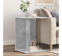 YunCangg Table d'appoint en béton gris en bois 45 x 40 x 62,5 cm Table basse moderne avec étagère pour salon, chambre à coucher, bureau, balcon, table basse pratique et table de téléphone