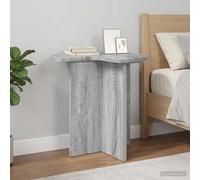 YunCangg Table d'appoint en bois Sonoma gris Ø 39 x 38 cm Table basse compacte pour salon, chambre à coucher, bureau avec construction robuste et plateau polyvalent pour canapé, lit