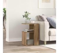 YunCangg Table d'appoint en chêne Artisan, 36 x 30 x 56 cm, avec espace de rangement, étagère pour salon, chambre à coucher, couloir, balcon, robuste, facile d'entretien, stable comme table basse
