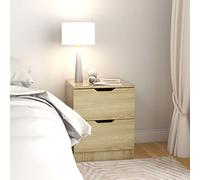 YunCangg Table de chevet en chêne Sonoma - 40 x 40 x 50 cm - Petite table d'appoint pour chambre à coucher - Table de chevet compacte - Étagère pratique pour livres et télécommandes